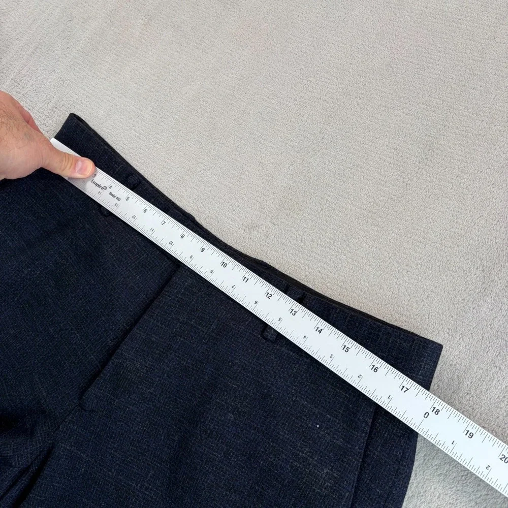 John Varvatos Virgin Wool Blend Trouser Pants Men 34x30 Blue Grey Pattern Italy‎